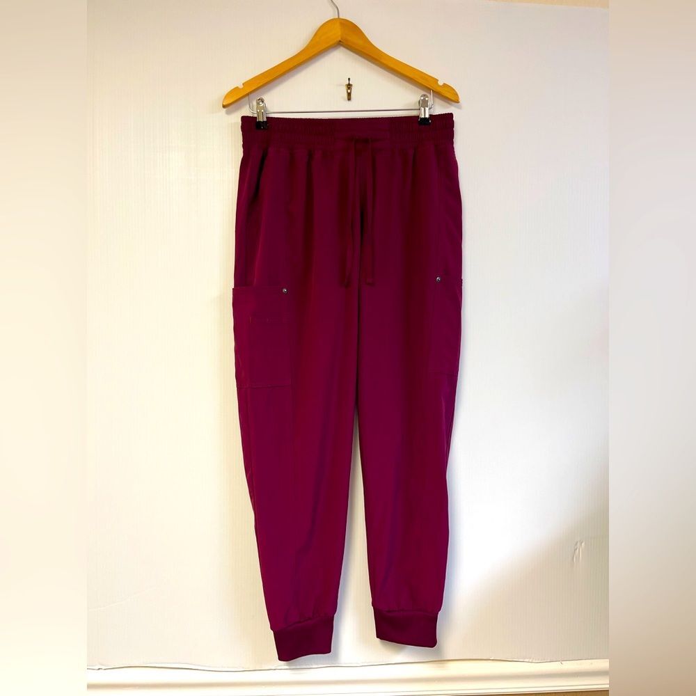 Dickies Women’s Mid‎ Rise Jogger Cargo Scrub Pants – Wine – Size L
